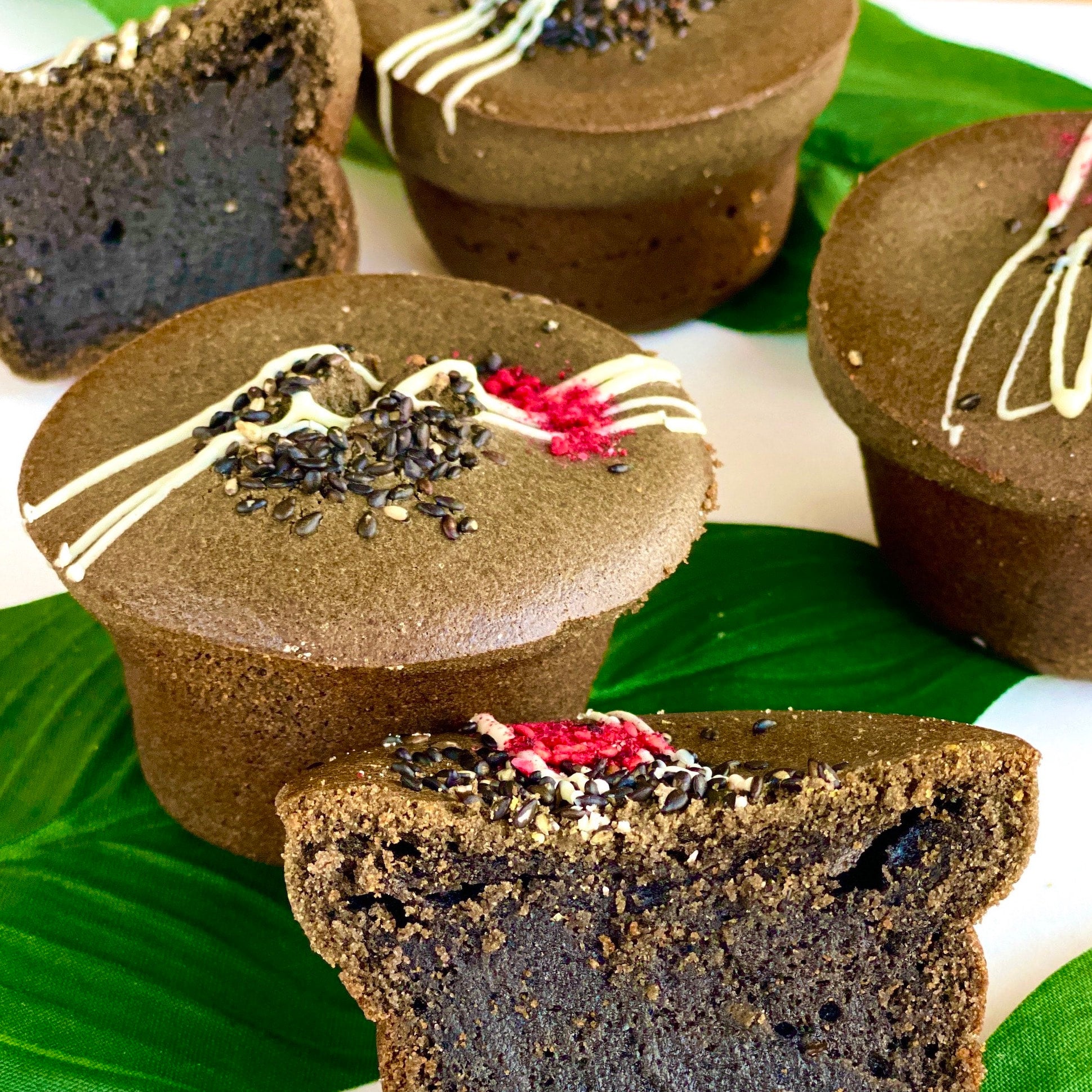 Half Dozen Black Sesame Mochi Muffins | Third Culture Bakery